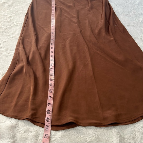 A New Day - Chocolate Brown Satin Midi Dress - XXL - Picture 5 of 7